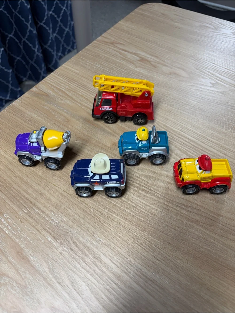Tonka plastic fire truck and Lil chuck and friends